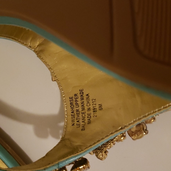 Brand New Nine West Seahorse Jeweled Sandals Size 6 - Picture 7 of 7